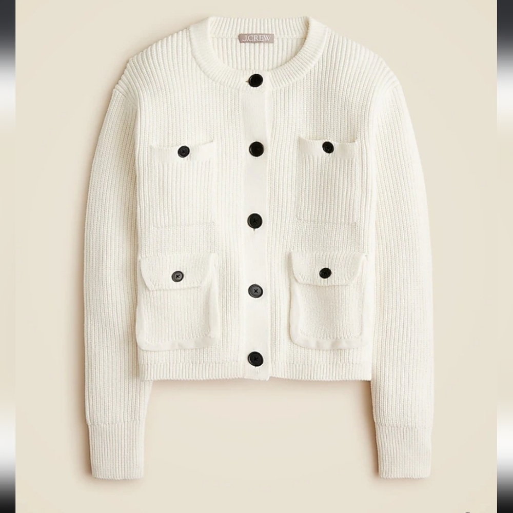 J Crew Four-pocket cardigan Size L